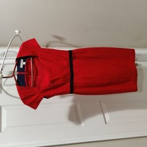 Square neck banana Republic dress size 2p red